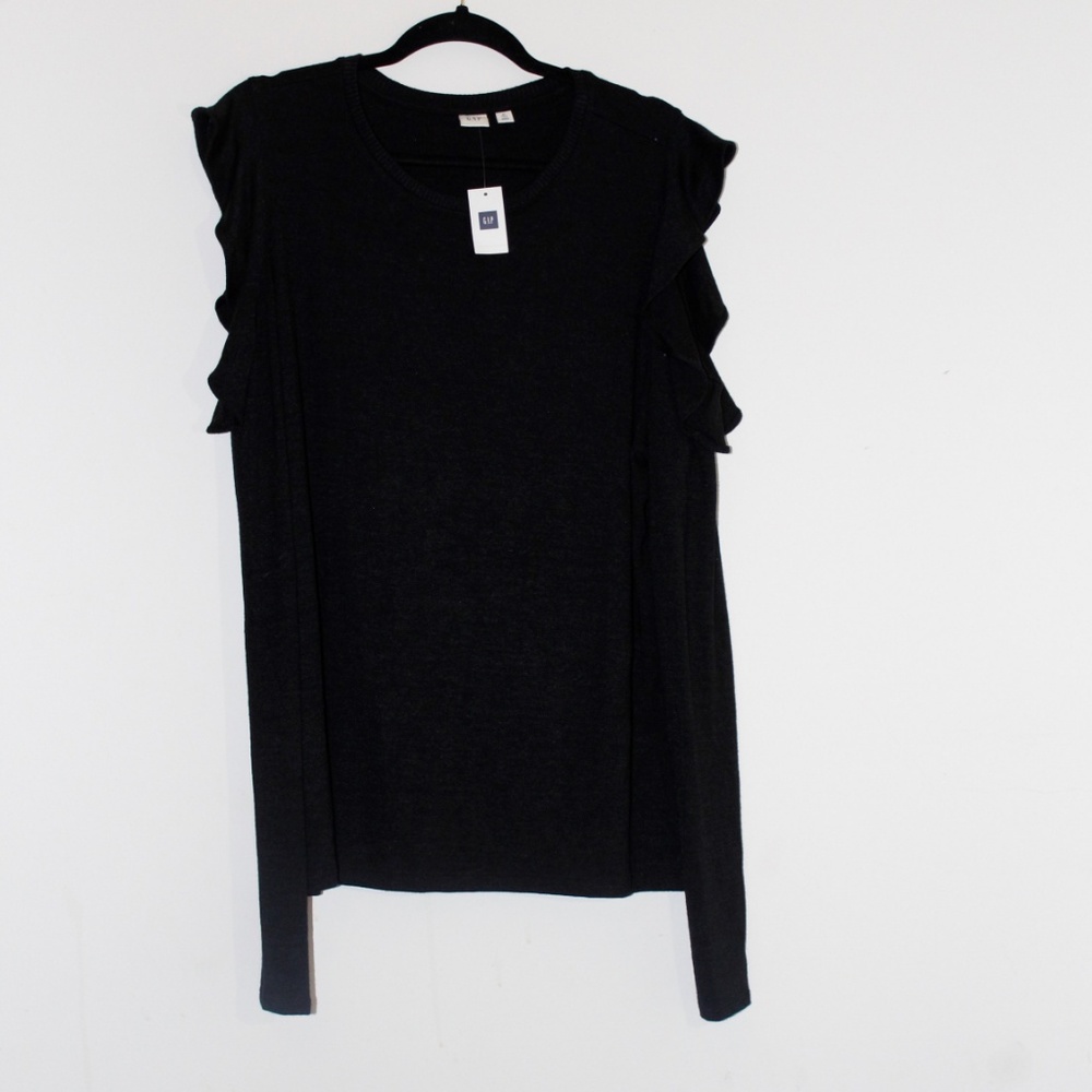 NWT Long Sleeve Cold Shoulder Flutter Top XLTALL - Picture 3 of 7